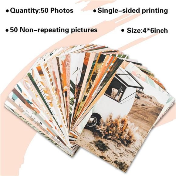 50PCS Boho Aesthetic Pictures Wall Collage Kit, Photo Collection Collage Dorm - Picture 3 of 6
